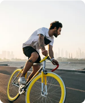 Man 7cycling bike time